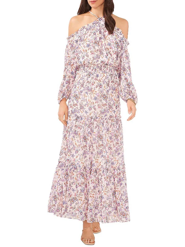 Womens Smocked Summer Maxi Dress