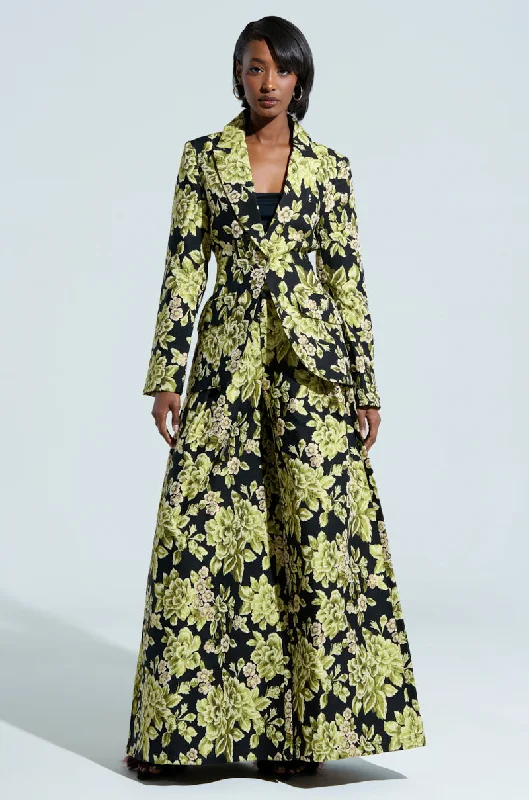 BUY MYSELF FLOWERS BROCADE TROUSER