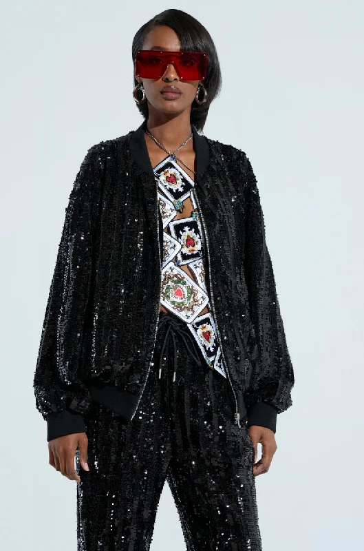 COSMIC SEQUIN BOMBER