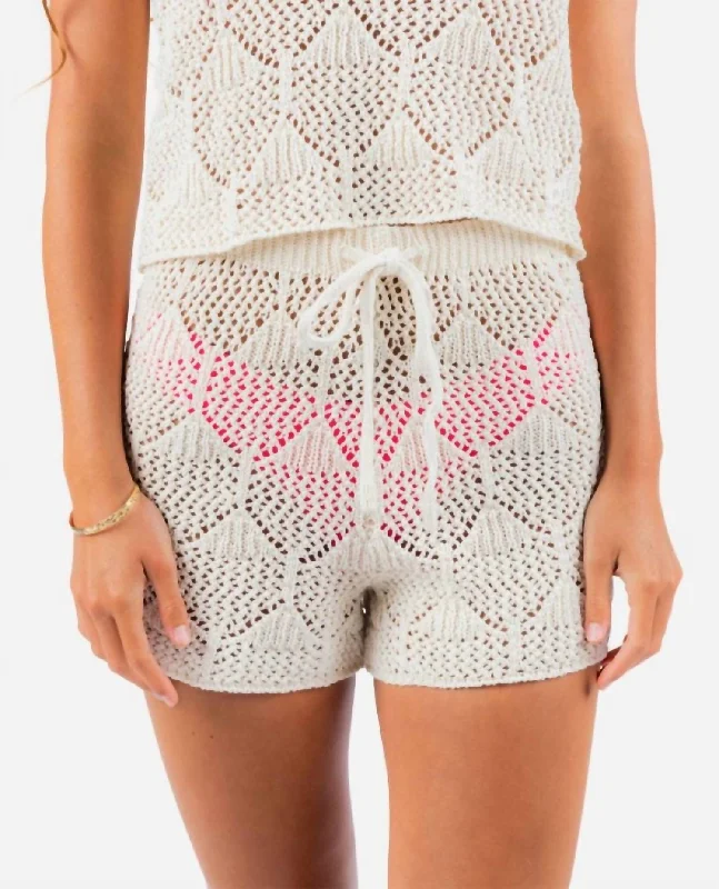 Island Hopper Crochet Short In Natural