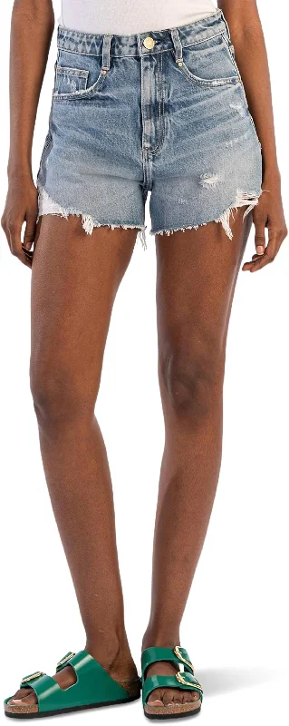 Taylor High Rise Denim Shorts In Introduction