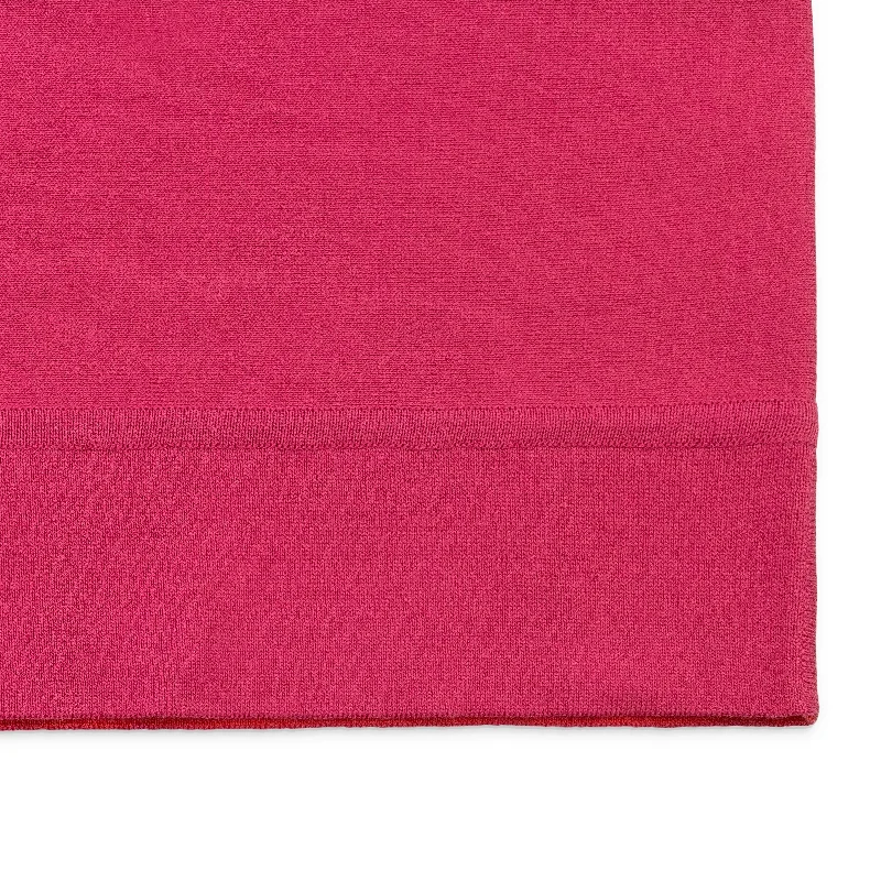 BATEAU NECKLINE FUCHSIA BLOUSE