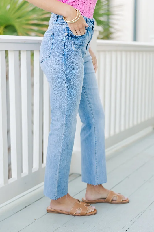 Feeling Your Best Light Wash Straight Leg Jeans