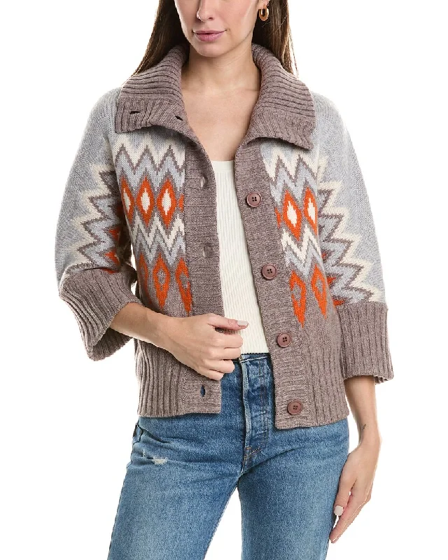 Forte Cashmere Wool & Cashmere-Blend Cardigan