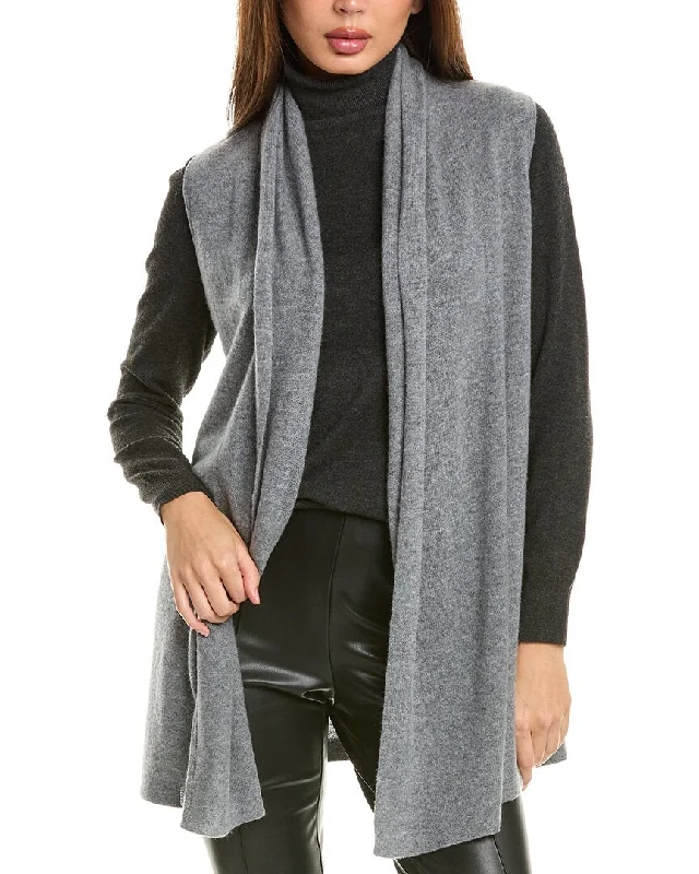 InCashmere Sleeveless Cashmere Cardigan