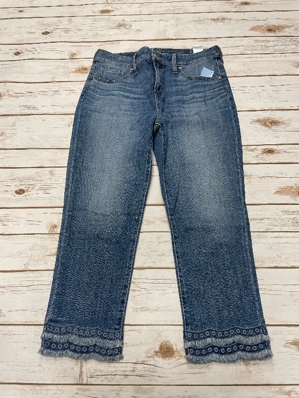 Jeans Cropped By Chicos In Blue Denim, Size: 6