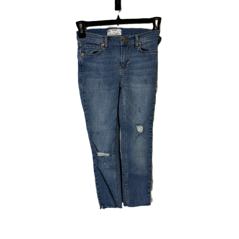 Jeans Skinny By Free People In Blue Denim, Size: 0