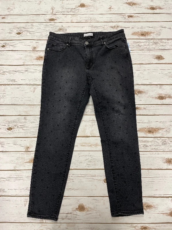 Jeans Skinny By Loft In Polkadot Pattern, Size: 12