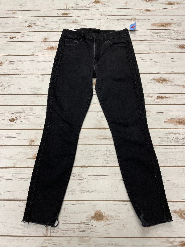 Jeans Skinny By Mother In Black Denim, Size: 6