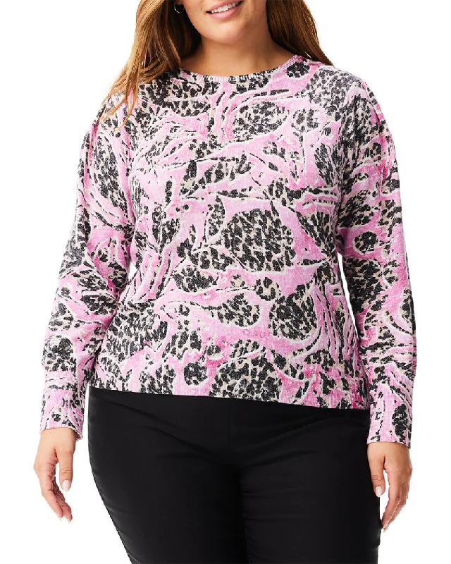 NIC+ZOE Plus Petal Dot Femme Sleeve Sweater